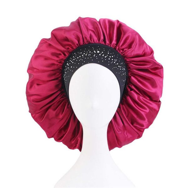 beanie/skull caps style extra-large wide-brimmed stretch satin night hat with rhinestone chemotherapy cap diamond hair band round bonnet, Blue;gray
beanie/skull caps style extra-large wide-brimmed stretch satin night hat with rhinestone chemotherapy cap diamond hair band round bonnet, Blue;gray