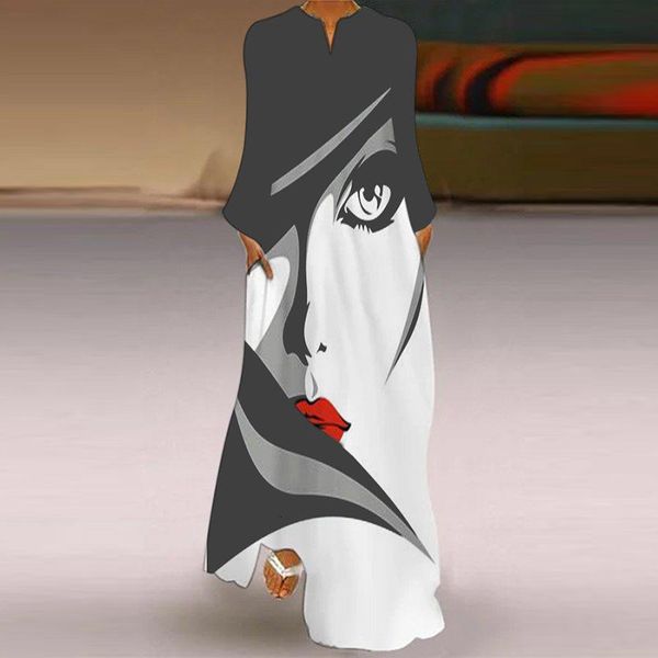 casual dresses fashion printing loose floor-length women elegant v neck long sleeve party spring summer female vestido 4f3x, Black;gray
casual dresses fashion printing loose floor-length women elegant v neck long sleeve party spring summer female vestido 4f3x, Black;gray