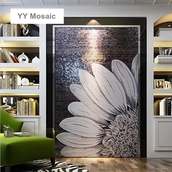 wallpapers customized luxury black white mural sunflower glass mosaic tile for el bathrooms handcraft art wall deco
wallpapers customized luxury black white mural sunflower glass mosaic tile for el bathrooms handcraft art wall deco