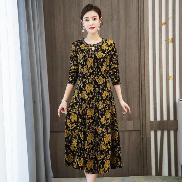 casual dresses derong dress medium length 2021 spring and autumn fashion large size women's small floral long sleeve waist over knee bo, Black;gray
casual dresses derong dress medium length 2021 spring and autumn fashion large size women's small floral long sleeve waist over knee bo, Black;gray