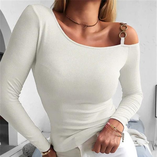 women's blouses & shirts off shoulder solid long sleeve pullover casual slim fit female t-shirt women elegant all-match knitted te, White
women's blouses & shirts off shoulder solid long sleeve pullover casual slim fit female t-shirt women elegant all-match knitted te, White