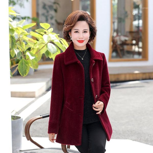women's wool & blends woman long sleeve faux mink cashmere fur coats winter female thick warm loose plus size jacket elegant mom mid co, Black
women's wool & blends woman long sleeve faux mink cashmere fur coats winter female thick warm loose plus size jacket elegant mom mid co, Black