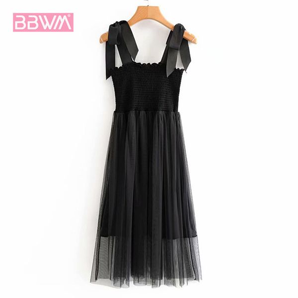 elasticated chest black mesh sleeveless stitching sweet and elegant women's dress party style chic female dress summer 210507, Black;gray
elasticated chest black mesh sleeveless stitching sweet and elegant women's dress party style chic female dress summer 210507, Black;gray