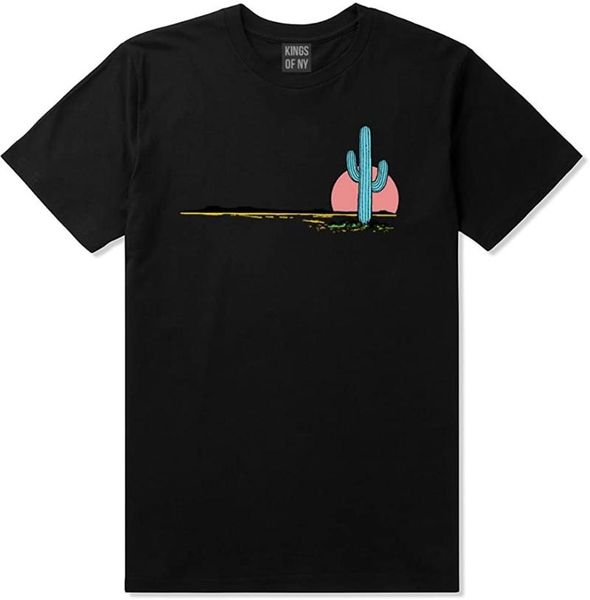 men's t-shirts cactus sunrise mens t-shirt, White;black
men's t-shirts cactus sunrise mens t-shirt, White;black