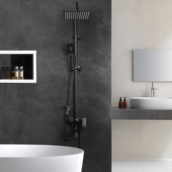 sky rain matte black led shower set multi function system with spray gun bidet for bathroom sets
sky rain matte black led shower set multi function system with spray gun bidet for bathroom sets