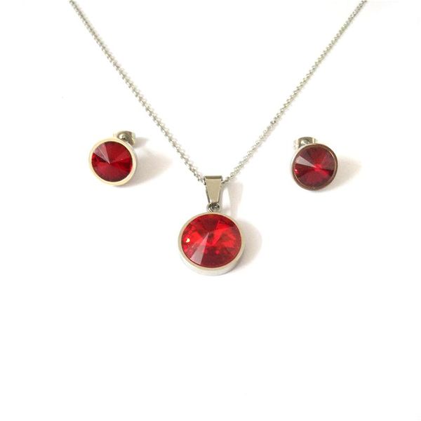 earrings & necklace fairladyhood big red zircon pendant and stainless steel jewelry set for women gift, Silver
earrings & necklace fairladyhood big red zircon pendant and stainless steel jewelry set for women gift, Silver