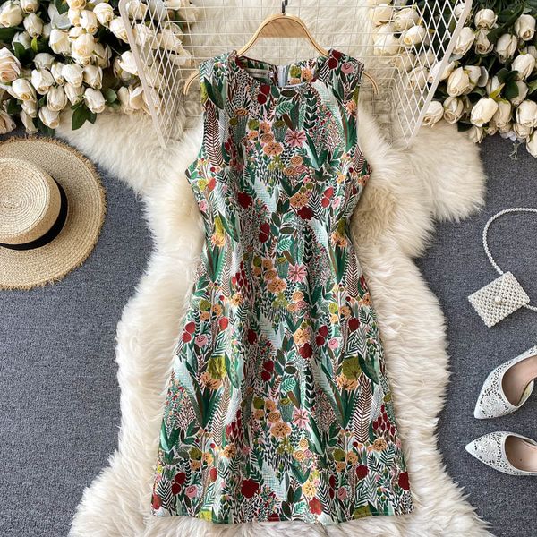 dresses summer fashion runway short women's elegant floral embroidery jacquard sun o neck sleeveless vintage es, Black;gray
dresses summer fashion runway short women's elegant floral embroidery jacquard sun o neck sleeveless vintage es, Black;gray