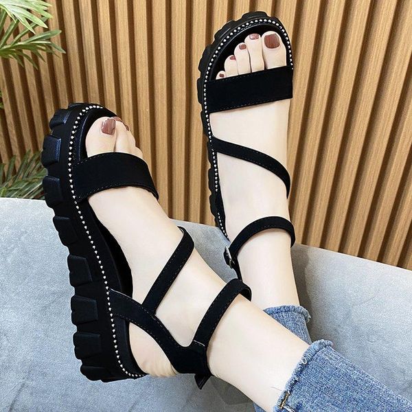 sandals 2021 women's summer platform casual fashion increase sweet youth outdoor plus size 35-40, Black
sandals 2021 women's summer platform casual fashion increase sweet youth outdoor plus size 35-40, Black
