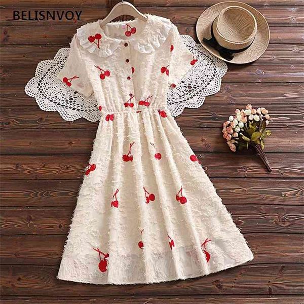 japanese girls summer preppy style dress lace peter pan collar fairy princess vestidos cherry embroidery party mini dresses 210520, Black;gray
japanese girls summer preppy style dress lace peter pan collar fairy princess vestidos cherry embroidery party mini dresses 210520, Black;gray