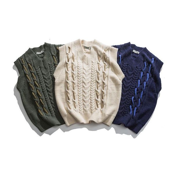 men's vests fashion jacquard sleeveless sweaters vest trendy casual v-neck knitted connecting rope pullover spring autumn clothing, Black;white
men's vests fashion jacquard sleeveless sweaters vest trendy casual v-neck knitted connecting rope pullover spring autumn clothing, Black;white