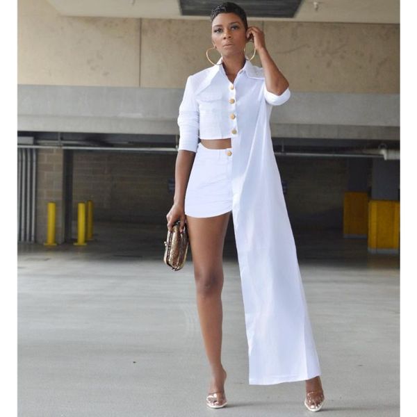 women's tracksuits 2-piece set of 2021 autumn women dashiki personality irregular long shirt + shorts fashion solid color casual street, Gray
women's tracksuits 2-piece set of 2021 autumn women dashiki personality irregular long shirt + shorts fashion solid color casual street, Gray
