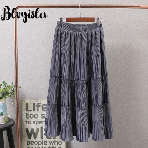 blvyisla xxxl oversize solid warm winter velvet cake pleated skirt female big swing mid-length skirts retro stylish, Black
blvyisla xxxl oversize solid warm winter velvet cake pleated skirt female big swing mid-length skirts retro stylish, Black