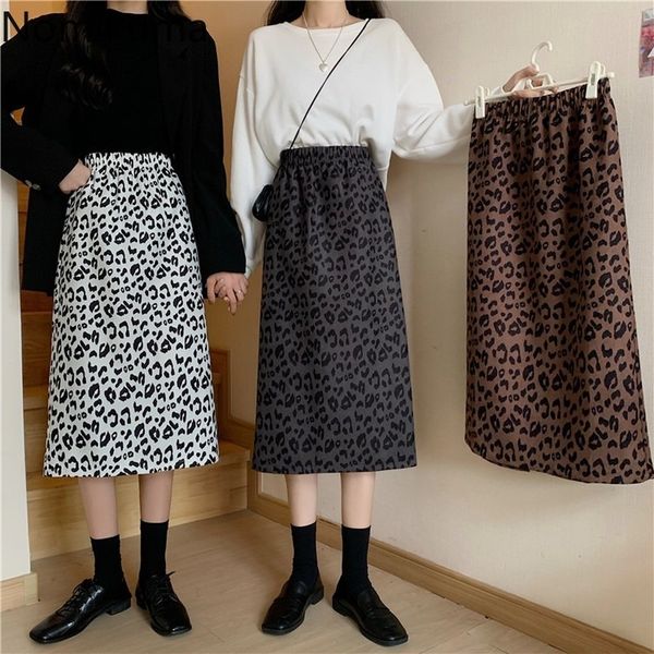 nomikuma arrival leopard skirt women casual vintage high waist skirts back split design korean style streetwear faldas mujer 210514, Black
nomikuma arrival leopard skirt women casual vintage high waist skirts back split design korean style streetwear faldas mujer 210514, Black