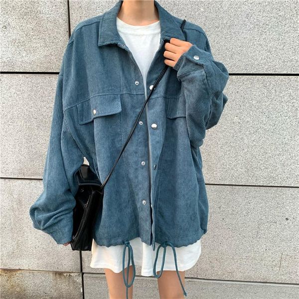 women's jackets female fashion loose vintage turn-down collar solid lace up ladies coat spring long sleeves single breasted women jacke, Black;brown
women's jackets female fashion loose vintage turn-down collar solid lace up ladies coat spring long sleeves single breasted women jacke, Black;brown