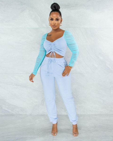 women's two piece pants 2021 design 2pcs women set patchwork gauze square collar casual, White
women's two piece pants 2021 design 2pcs women set patchwork gauze square collar casual, White