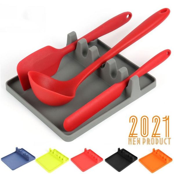 cooking utensil rest kitchen organizer and storage with drip pad fork spoon holders non-slip accessories & organization
cooking utensil rest kitchen organizer and storage with drip pad fork spoon holders non-slip accessories & organization