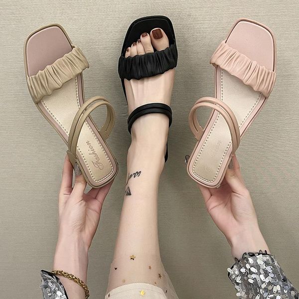 sandals 2021 pleated slippers women's dual-use in high heels fashion korean version of simple outer wear, Black
sandals 2021 pleated slippers women's dual-use in high heels fashion korean version of simple outer wear, Black