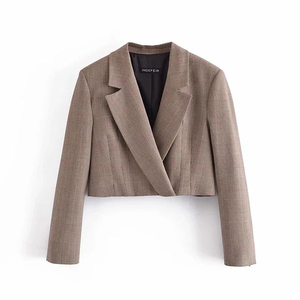 elegant vintage women crop blazer commute lattice long sleeve blazer jacket spring office lady chic for suits 210521, White;black
elegant vintage women crop blazer commute lattice long sleeve blazer jacket spring office lady chic for suits 210521, White;black