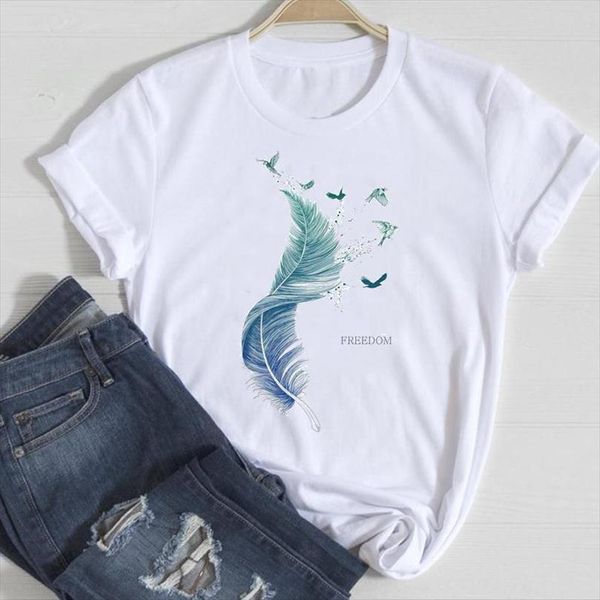 and women short sleeve feather men letter 90s style fashion cartoon summer graphic lady print tee female tshirts, White;black
and women short sleeve feather men letter 90s style fashion cartoon summer graphic lady print tee female tshirts, White;black