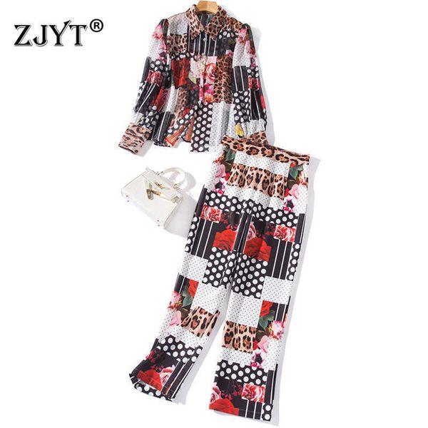 runway fashion summer two piece outfit women elegant leopard print chiffon blouse and pants suit holiday vintage set 210601, White
runway fashion summer two piece outfit women elegant leopard print chiffon blouse and pants suit holiday vintage set 210601, White