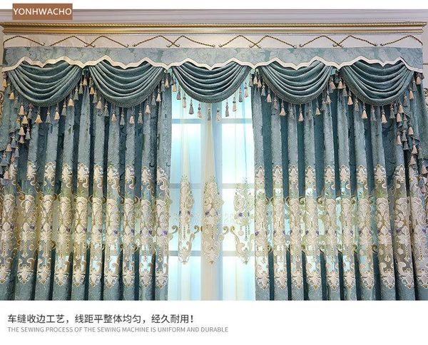 curtain & drapes custom embroidered thick chenille european bedroom jacquard blue cloth blackout valance tulle panel c753
curtain & drapes custom embroidered thick chenille european bedroom jacquard blue cloth blackout valance tulle panel c753