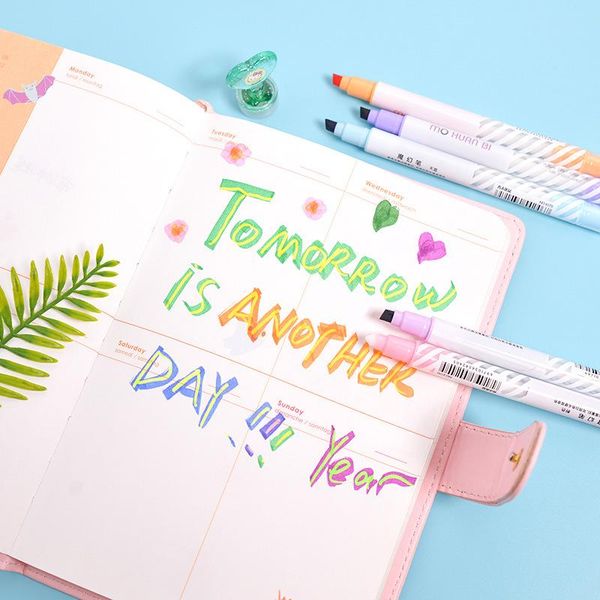 korean stationery magic color changing fluorescent note pen diy hand account pastel highlighters, Black;red
korean stationery magic color changing fluorescent note pen diy hand account pastel highlighters, Black;red