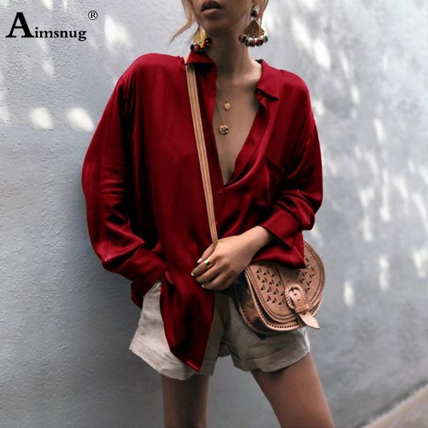 aimsnug shirt blouse women 2021 summer autumn single-breasted long sleeve blue elegant ladies casual loose women's blouses & shirts, White
aimsnug shirt blouse women 2021 summer autumn single-breasted long sleeve blue elegant ladies casual loose women's blouses & shirts, White