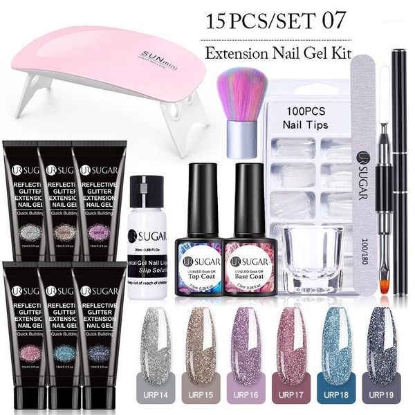 15ml reflective glitter extension gel nail set with lamp shiny acrylic quick building for manicures art1, Red;pink
15ml reflective glitter extension gel nail set with lamp shiny acrylic quick building for manicures art1, Red;pink