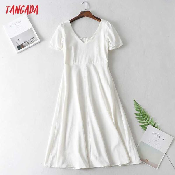 tangada summer women white cotton linen french style dress short sleeve ladies midi dress vestidos ja17 210609, Black;gray
tangada summer women white cotton linen french style dress short sleeve ladies midi dress vestidos ja17 210609, Black;gray