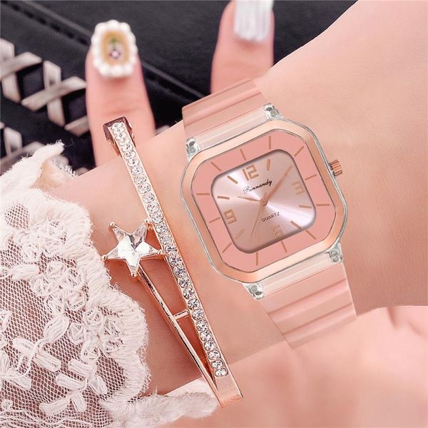 wristwatches drop clock fashion square quartz watch women silicone strap wristwatch ladies sports watches, Slivery;brown
wristwatches drop clock fashion square quartz watch women silicone strap wristwatch ladies sports watches, Slivery;brown