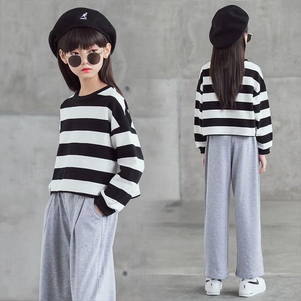 girls autumn casual clothes set long sleeve stripe shirt and pants korean teen cotton two piece set, 9109, White
girls autumn casual clothes set long sleeve stripe shirt and pants korean teen cotton two piece set, 9109, White
