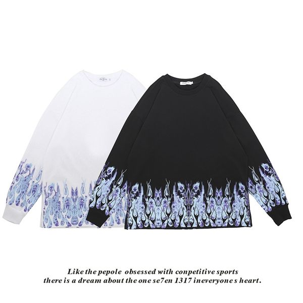lovers autumn winter street blue purple flame hip hop fashion br lovers loose ins round neck t-shirt men and women, Black
lovers autumn winter street blue purple flame hip hop fashion br lovers loose ins round neck t-shirt men and women, Black