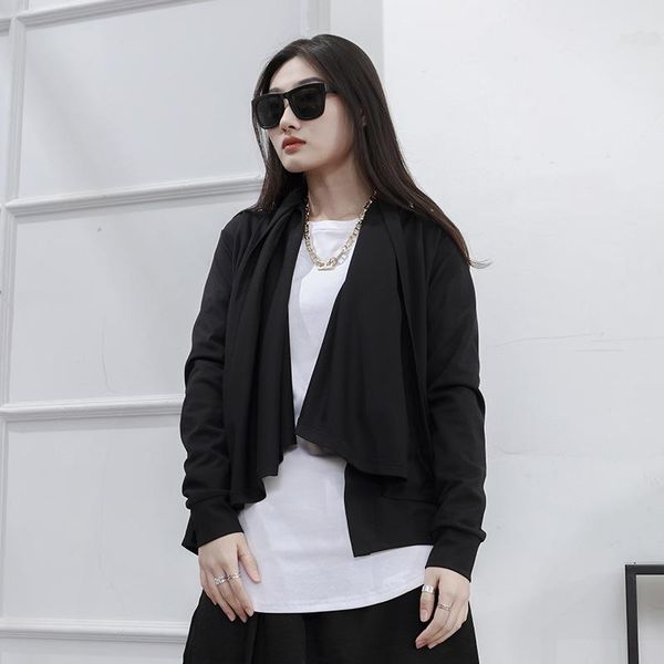 women's jackets ladies long sleeve cardigans spring and summer yamamoto wind dark fashion trend casual versatile large size, Black;brown
women's jackets ladies long sleeve cardigans spring and summer yamamoto wind dark fashion trend casual versatile large size, Black;brown