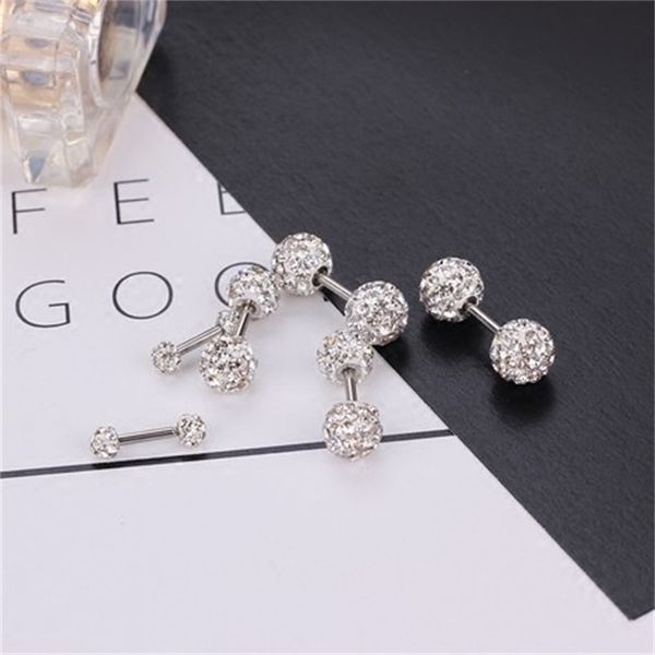 korean fashion super flash full drill head titanium steel exquisite double ball screw bone nail ear jewelry anti, Black
korean fashion super flash full drill head titanium steel exquisite double ball screw bone nail ear jewelry anti, Black