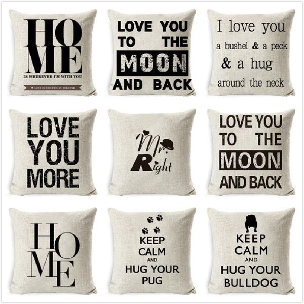 cushion/decorative pillow letter cushion cover cotton linen black white love home case sofa bedroom car nordic decora pillowcase 45x45cm alm
cushion/decorative pillow letter cushion cover cotton linen black white love home case sofa bedroom car nordic decora pillowcase 45x45cm alm