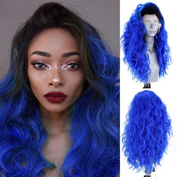 synthetic wigs charisma long wavy ombre blue wig lace front with black roots heat resistant for women cosplay
synthetic wigs charisma long wavy ombre blue wig lace front with black roots heat resistant for women cosplay