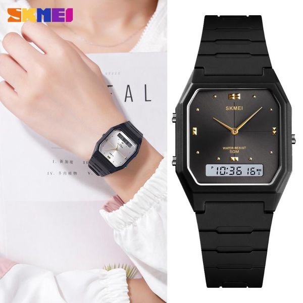 wristwatches skmei outdoor sport watch men women luxury 3 time chrono electronic wristwatch military waterproof digital clock montre homme, Slivery;brown
wristwatches skmei outdoor sport watch men women luxury 3 time chrono electronic wristwatch military waterproof digital clock montre homme, Slivery;brown