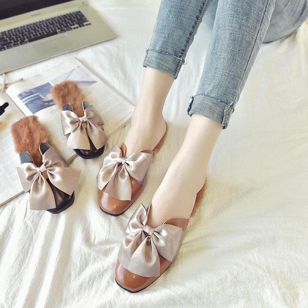 slippers women fur slides indoor warm home ladies female shoes bow flats woman's flip flops slip on casual mules, Black
slippers women fur slides indoor warm home ladies female shoes bow flats woman's flip flops slip on casual mules, Black