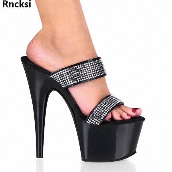 rncksi 17cm stiletto high-heeled slippers dance shoes models high heels women's, Black
rncksi 17cm stiletto high-heeled slippers dance shoes models high heels women's, Black
