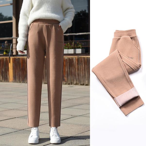 women's pants & capris 2021 fashion high waist straight trousers women winter plus velvet soft woolen casual keep warm black length, Black;white
women's pants & capris 2021 fashion high waist straight trousers women winter plus velvet soft woolen casual keep warm black length, Black;white