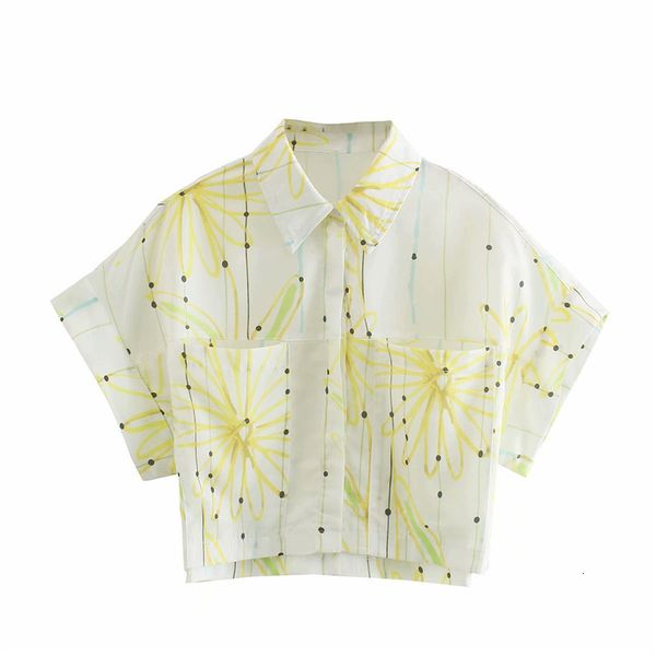 women's knits & tees women casual turn-down collar single breasted za short blouse female fashion double pockets flower print shir, White
women's knits & tees women casual turn-down collar single breasted za short blouse female fashion double pockets flower print shir, White