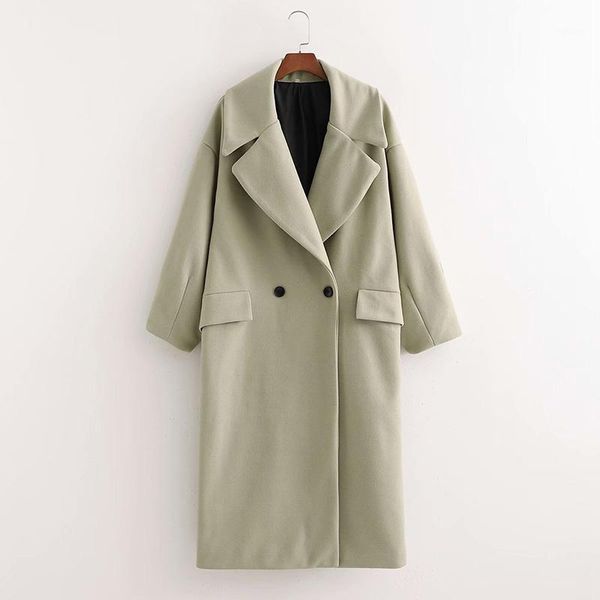 women's wool & blends 2021 winter street fashion oversized casual cocoon woolen coat jacket for ladies lapel collar long sleeve all mat, Black
women's wool & blends 2021 winter street fashion oversized casual cocoon woolen coat jacket for ladies lapel collar long sleeve all mat, Black
