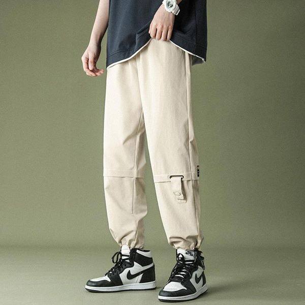 men's pants thin section men loose drawstring trousers fashion korean casual straight tooling student cotton ankle length, Black
men's pants thin section men loose drawstring trousers fashion korean casual straight tooling student cotton ankle length, Black