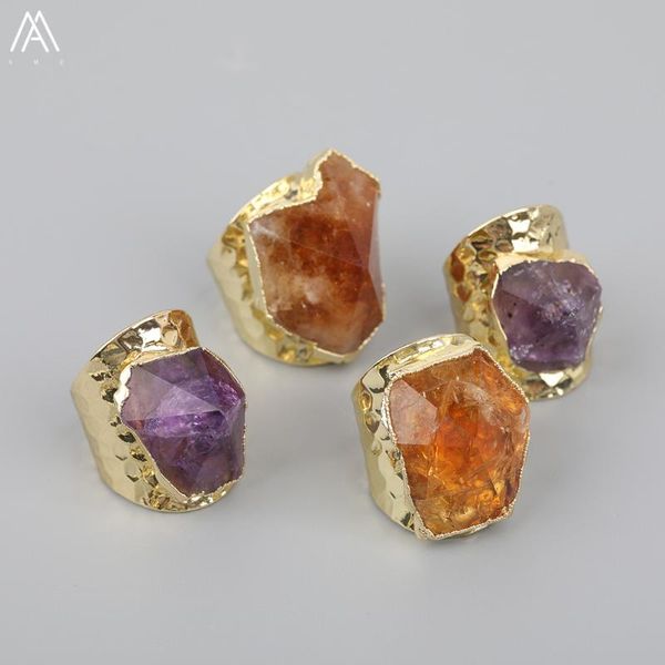 wedding rings fashion women gold crystal open jewelry natural citrines amethysts quartz nugget beads adjustable for gift, Slivery;golden
wedding rings fashion women gold crystal open jewelry natural citrines amethysts quartz nugget beads adjustable for gift, Slivery;golden
