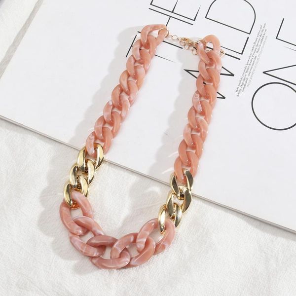 chains korean pink black resin acrylic metal chain sweet candy color link necklace fashion brand women jewelry party dating gift, Silver
chains korean pink black resin acrylic metal chain sweet candy color link necklace fashion brand women jewelry party dating gift, Silver