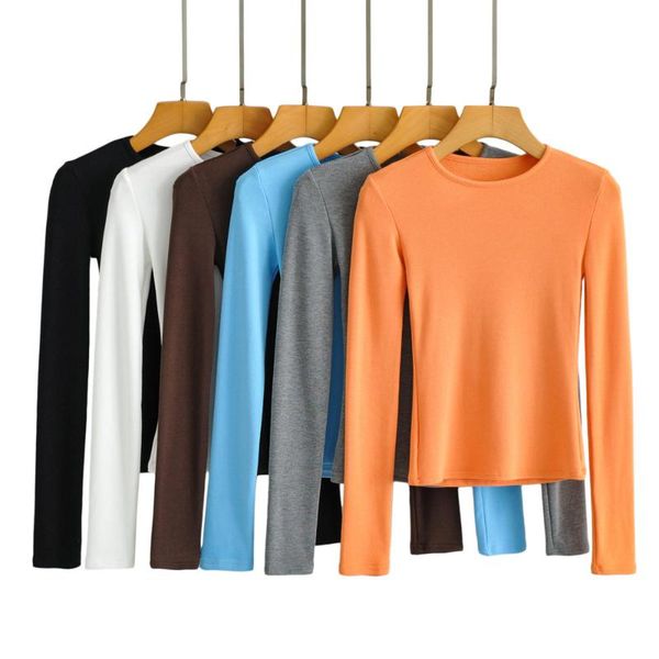 women's t-shirt women o neck fleece long sleeve black white orange blue brown shirt
women's t-shirt women o neck fleece long sleeve black white orange blue brown shirt