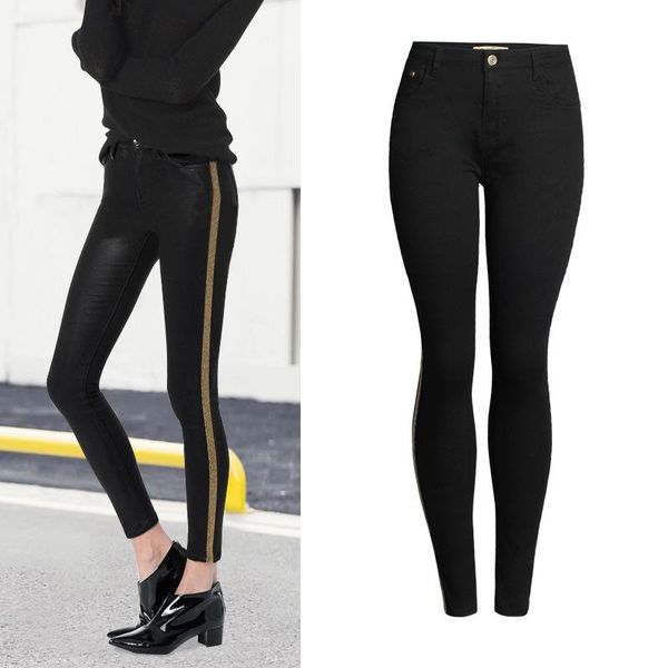 women's jeans women high waist side stripe sequin push up hip pencil lift skinny stretch jean trousers winter femme slim fit denim pant, Blue
women's jeans women high waist side stripe sequin push up hip pencil lift skinny stretch jean trousers winter femme slim fit denim pant, Blue