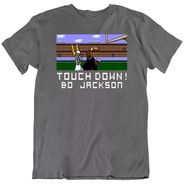 american football touchdown tee bo jackson's legend video game t-shirts new, White;black
american football touchdown tee bo jackson's legend video game t-shirts new, White;black