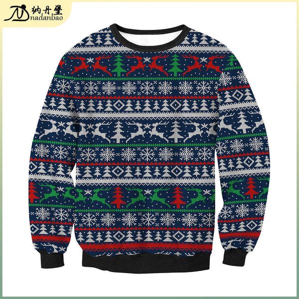 autumn women's wear couple's wear leisure christmas digital printed sweater long sleeve loose sweater, Black
autumn women's wear couple's wear leisure christmas digital printed sweater long sleeve loose sweater, Black