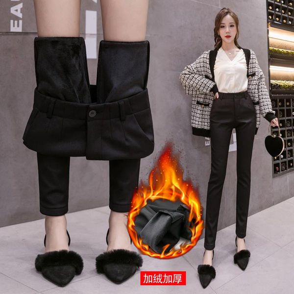 elegant fashion women autumn winter large size thicken plus velvet high waist casual pants suit trousers pencil women's & capris, Black;white
elegant fashion women autumn winter large size thicken plus velvet high waist casual pants suit trousers pencil women's & capris, Black;white